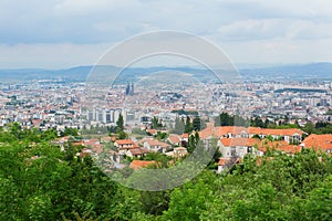 View of Clermont-Ferrand in Auvergne, France photo