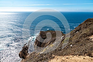 View from a cliff at highway no 1 to the pacific coast