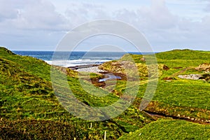 View at Cliffs of Moher from Doolin, Ireland photo