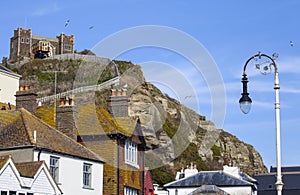 View of the Clifftop and East Hill Railway in Hastings photo