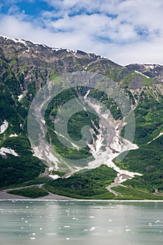 View close to the famous Hubbard Glacier in Alaska