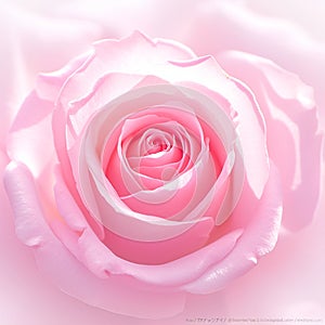 view Close up view of a stunning and fresh pink rose bloom