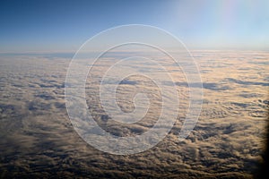 The view of the clouds from the airplane window2