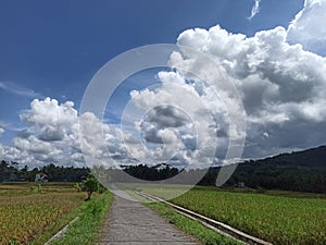 the view of the clouds is so beautiful in my hometown