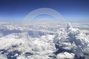 View of clouds from high up in the sky