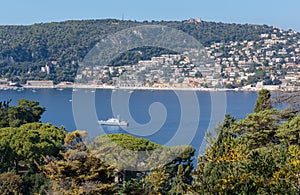 View of the coast of the French Riviera near Nice