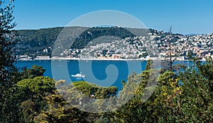 View of the coast of the French Riviera near Nice