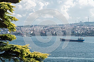 View of the coast of Istanbul , the capital of Turkey,