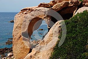 View of the coast between Li Cossi and Cala Tinnari