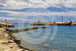 View of the coast and marina of Los Abrigos photo
