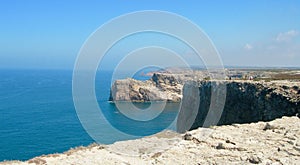 View of the coast in the Portuguese Algarve.