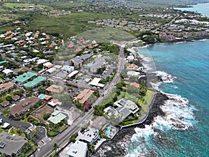 Aerial Hawaii Big Island Kailua-Kona Tropical Coast photo