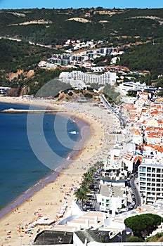 View on the coastal town of Sesimbra