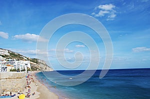 View on the coastal town of Sesimbra