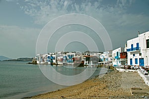 View of Coastal Village in Greek Islands