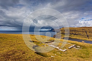 View of the coastline, Faroe Islands