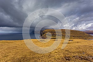 View of the coastline, Faroe Islands