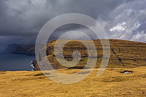 View of the coastline, Faroe Islands