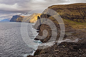 View of the coastline, Faroe Islands