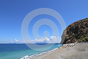 View of the coastline in the province of Gioiosa Marea