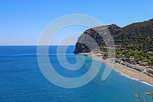 View of the coastline in the province of Gioiosa Marea