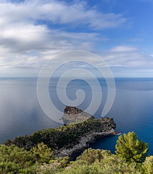 view of the coastline at Sa Foradada in northern Mallorca