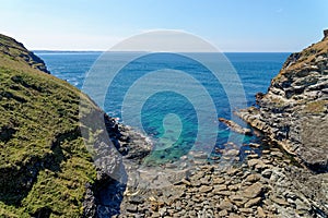 View of the coastline from Tintagel castle - Cornwall