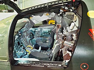 View of Cockpit, F111 Aardvark Military Jet Aircraft