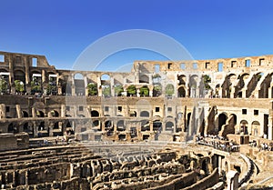 View of the Coliseum inside, Rome