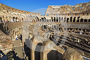 View of the Coliseum inside, Rome