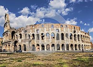 View of the Coliseum in Rome