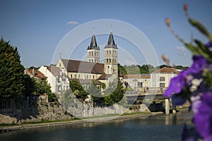 view of the Collegiale Notre Dame church of the city of Melun