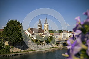 view of the Collegiale Notre Dame church of the city of Melun photo