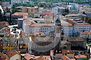 View on the Collegiata di Sant`Antonio Abate from Orselina