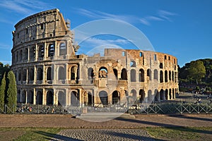 View on the Collosseum from the Forum Romanum