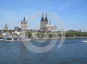 View of Cologne Cathedral from the Rhine banks 6153