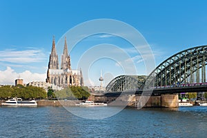 View of Cologne over the Rhein