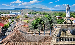 View of the colonial city of Granada in Nicaragua, Central America, from the rooftop of the La Merced Church Iglesia de La Merced