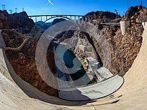 View of Colorado River Bridge from the Hoover Dam