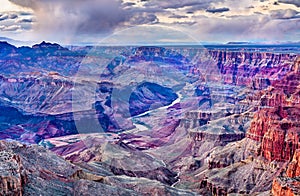 View of the Colorado river in the Grand Canyon