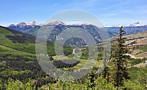 A View of Colorado State Highway 149 Through the San Juan Mountains