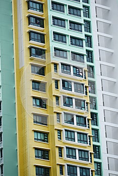 View of colorful buildings of singapore