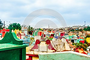 Colorful cemetery by Chichicastenango in Guatemala photo