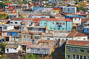 A view of the colorful city of Valparaiso, Chil