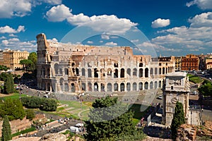 View of the Colosseum in Rome