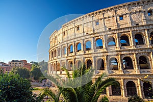 View of Colosseum in Rome, Italy