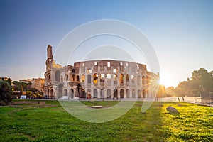 View of Colosseum in Rome, Italy