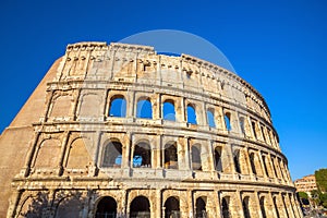 View of Colosseum in Rome, Italy