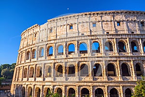 View of Colosseum in Rome, Italy