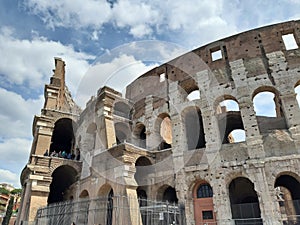 View of Colosseum in rome italy